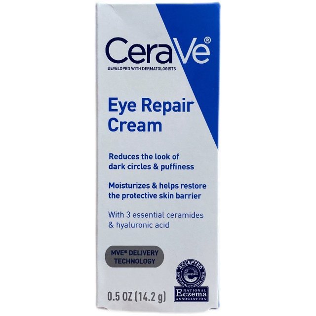 CeraVe Crema Hidratante, Hidratante y Reparadora para Ojos Mejora, Atenúa Ojeras y Reparación de Hinchazón 14.2g Shile Eye Cream 14.2g