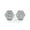 Silver, variant on Women's Micro Pave Crystal Hexagon Gold Tone Stud Earrings
