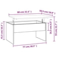 thumbnail image 4 of vidaXL Coffee Table Grey Sonoma 80x50.5x41.5 cm Engineered Wood, 4 of 5