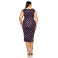 thumbnail image 3 of MOA Collection Women's Plus Size Sleeveless Sheath Dress Knife PleatsTulip Skirt Front Sash Detail, 3 of 6