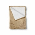 thumbnail image 2 of Brown Mandala Soft Flannel Fleece Blanket, Diamond Shape Continuous Pattern of Oriental Motifs on Grungy Background, Cozy Plush for Indoor and Outdoor Use, 60" x 80", Tan and Cocoa, by Ambesonne, 2 of 6