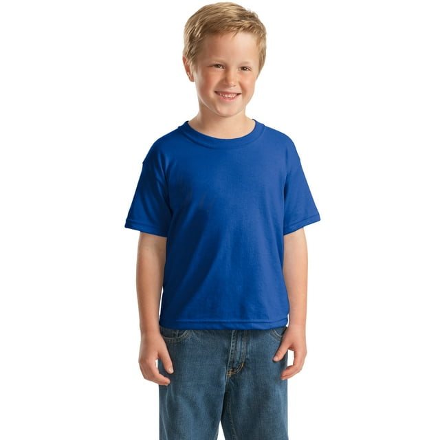 Gildan T-Shirt à Manches Courtes pour Garçons 50 Coton/50 Polyester. 8000B