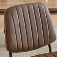 thumbnail image 3 of Dining Chairs Set of 2, LEAGHOME PU Leather Dining Room Chairs Set, Modern Upholstered Dining Side Chairs, Metal Frame Kitchen Chairs, Brown, 3 of 9