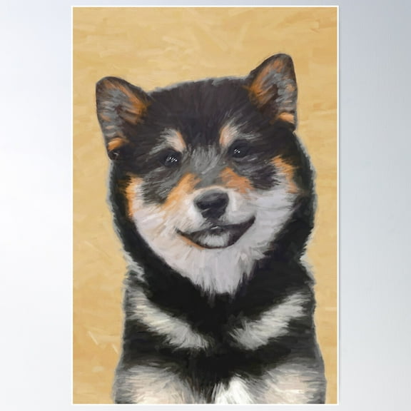Shiba Inu (Black and Tan) Poster, 12x18 UNFRAMED