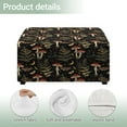 thumbnail image 4 of Xoenoiee Mushroom Moon Butterfly Leaves Print Square Ottoman Cover Stretch Washable Ottoman Slipcovers Elastic Foot Stool Foot Rest Protector for Living Room Bedroom, S, 4 of 7
