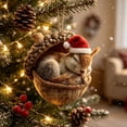 thumbnail image 3 of 3D Forest Animal Acorn Ornaments, Woodland Christmas Decor with Realistic Animal Figures, Resin Hanging Ornaments for Christmas Tree, Home, Party Decor, Cozy Forest Theme Collection, 3 of 6