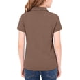 thumbnail image 3 of YunPes Girls Peter Pan Collar Blouse Short Sleeve Shirts Kids Solid Color Casual Tee Tops Teen Girls T-Shirt School Summer Shirts, 3 of 4