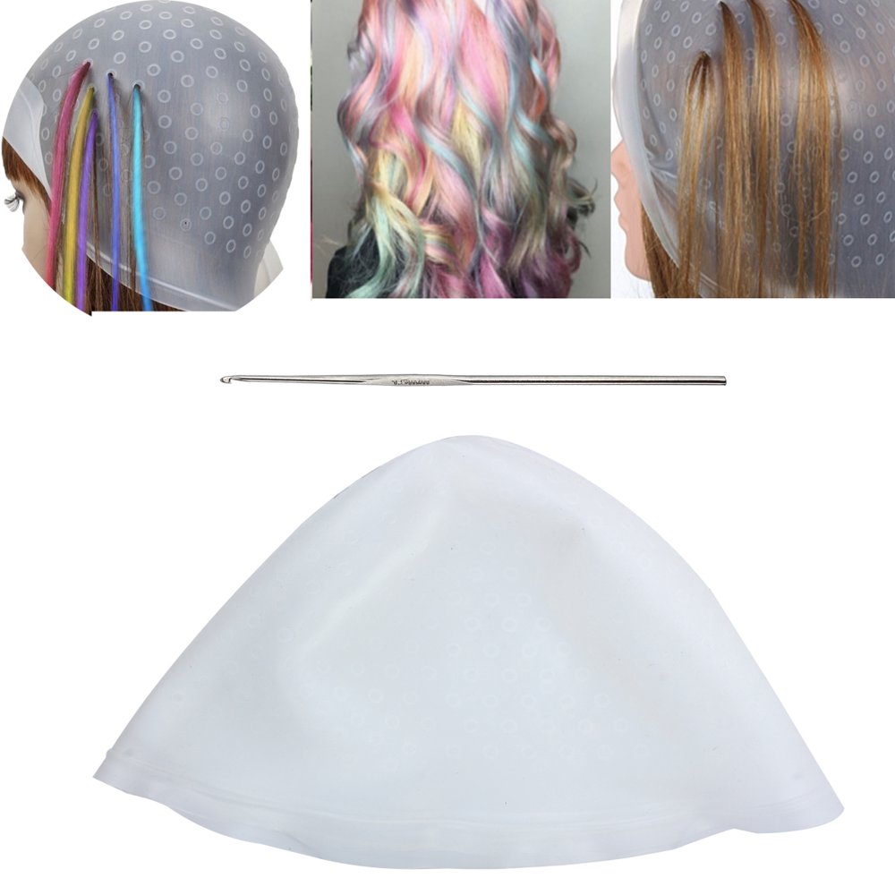 ESYNIC Highlighting Cap With Hook Magicap Hi Lite Cap Streaking Hair