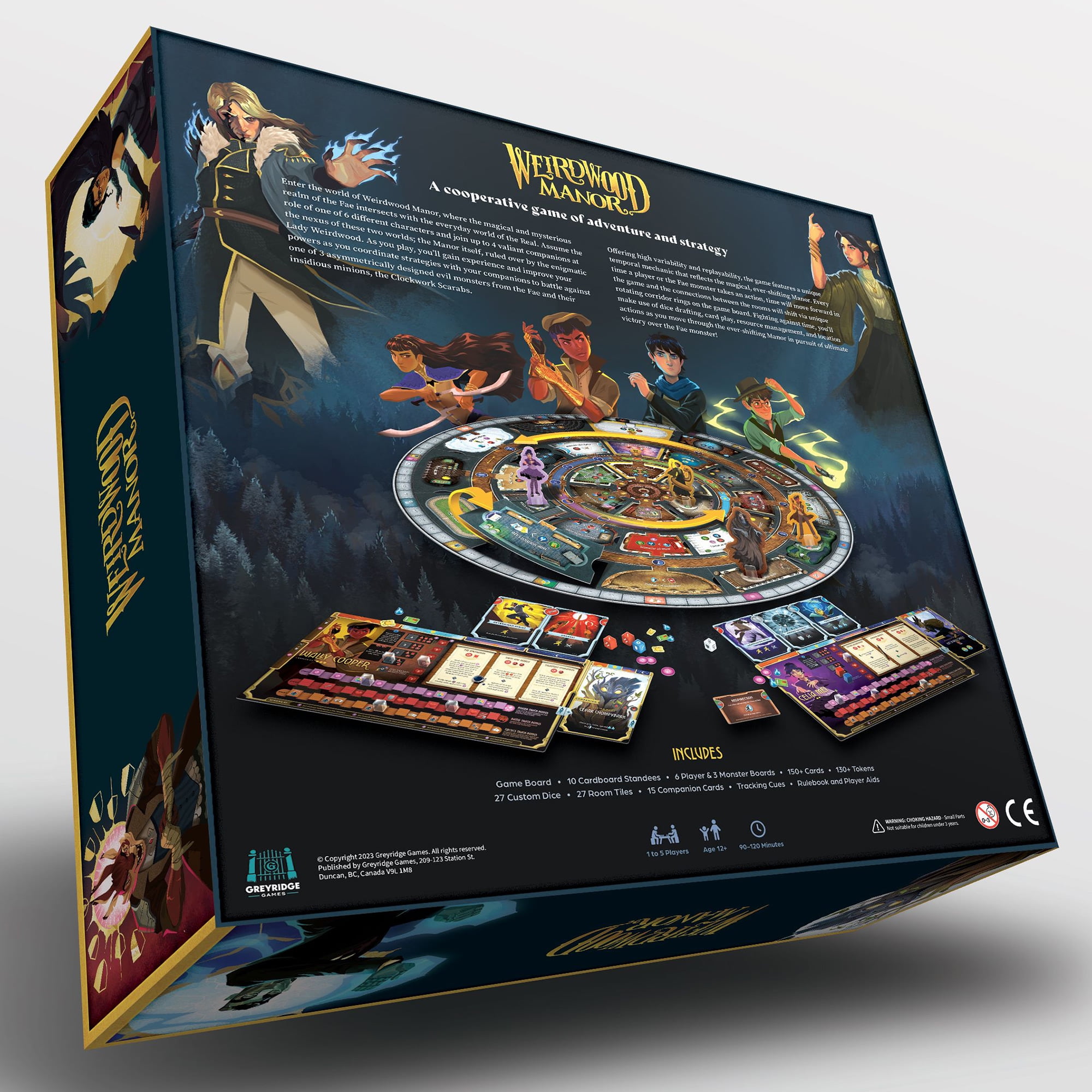 Weirdwood Manor Coopertative Board Game of Adventure & Strategy, 1-5 Players