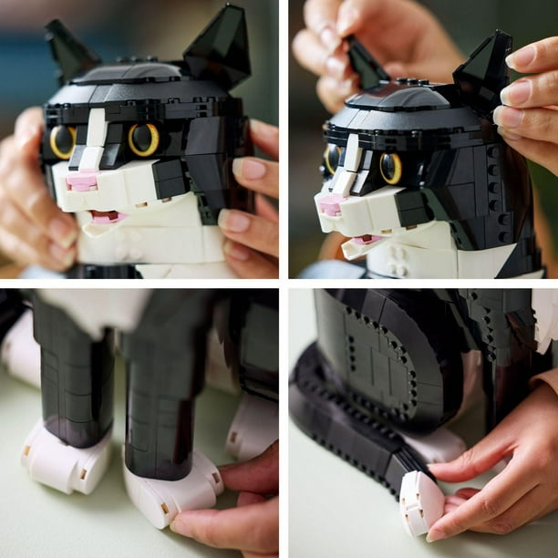 LEGO Ideas Tuxedo Cat, Home Décor, Cat Gift Idea for Animal-Lovers