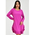 thumbnail image 1 of Vestido con olan Roman Fashión /Juvenil, 1270 (Fiusha) fucsia M Roman Fashion V-ST-1270-FIUSHA, 1 of 6