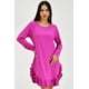 thumbnail image 1 of Vestido con olan Roman Fashión /Juvenil, 1270 (Fiusha) fucsia G Roman Fashion V-ST-1270-FIUSHA, 1 of 6