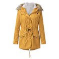 thumbnail image 3 of Aayomet Coat Women Women's Winter Warm Coat Hoodie Parkas Overcoat Outwear Jacket with Drawstring,Yellow M, 3 of 4