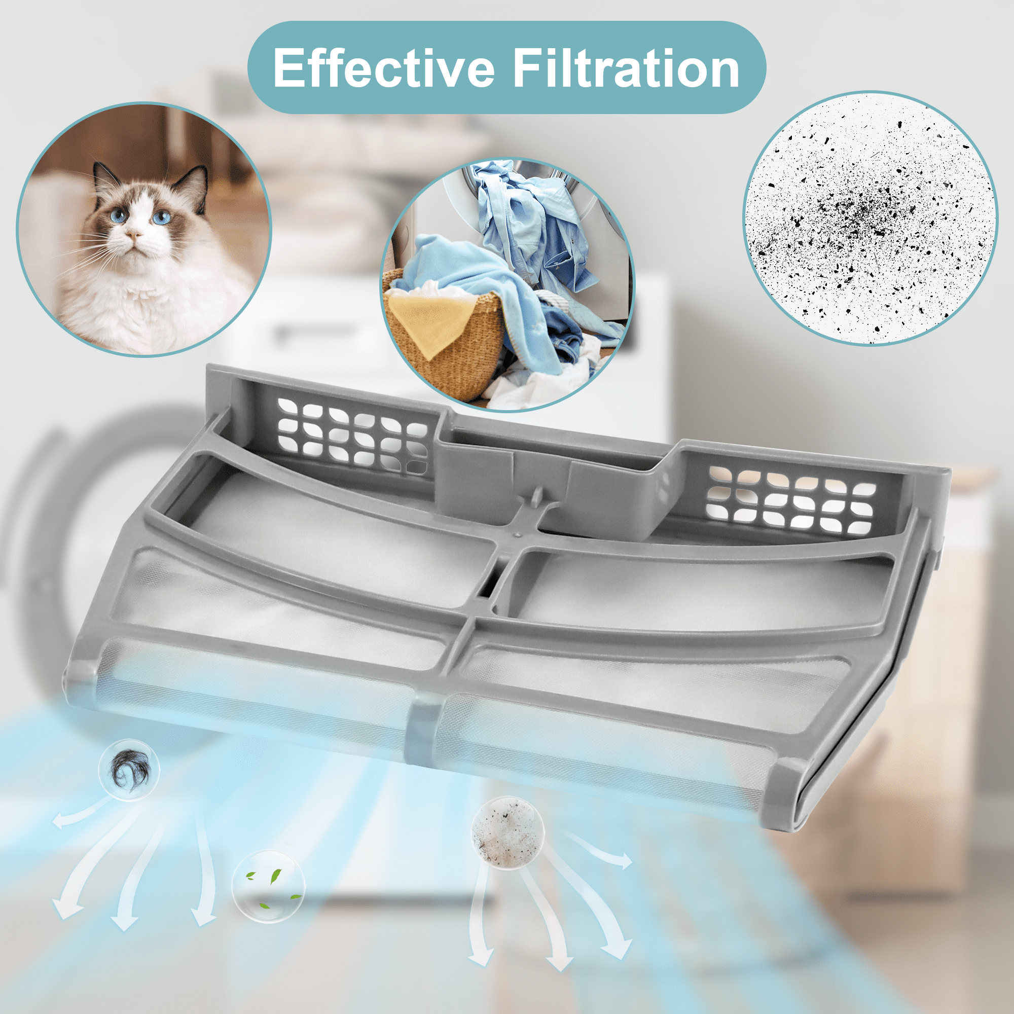 Beaquicy Dryer Lint Screen Filter Replacement for W10859086 W10608811 W10701353