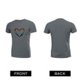 thumbnail image 2 of Coolnut Men's T Shirt Odor Protection Short, Hand Drawing Heart Shape In Rainbow Colours Mens Short Sleeve Tees, Grey Crew-Neck Casual Tee Shirts, XL, 2 of 6