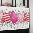 thumbnail image 4 of Valentines Day Heart Valances for Windows Pink Love Heart Valentine Kitchen Curtain Valances Eucalyptus Leaves Window Curtain Topper Curtains for Valentines Day Decor Wedding Party 1 Panel 54x18 Inch, 4 of 6
