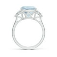 thumbnail image 2 of Angara Natural 3.5 Ct. Aquamarine with Diamond Classic Ring in 14K White Gold for Women (Ring Size: 3), 2 of 12