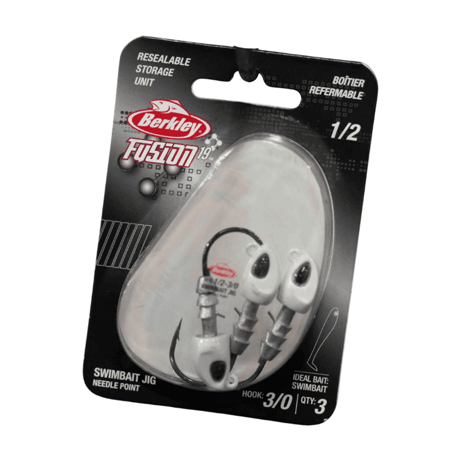 Berkley Fusion19 Swimbait Jighead, Chartreuse, Size 3/0, 1/4 oz.