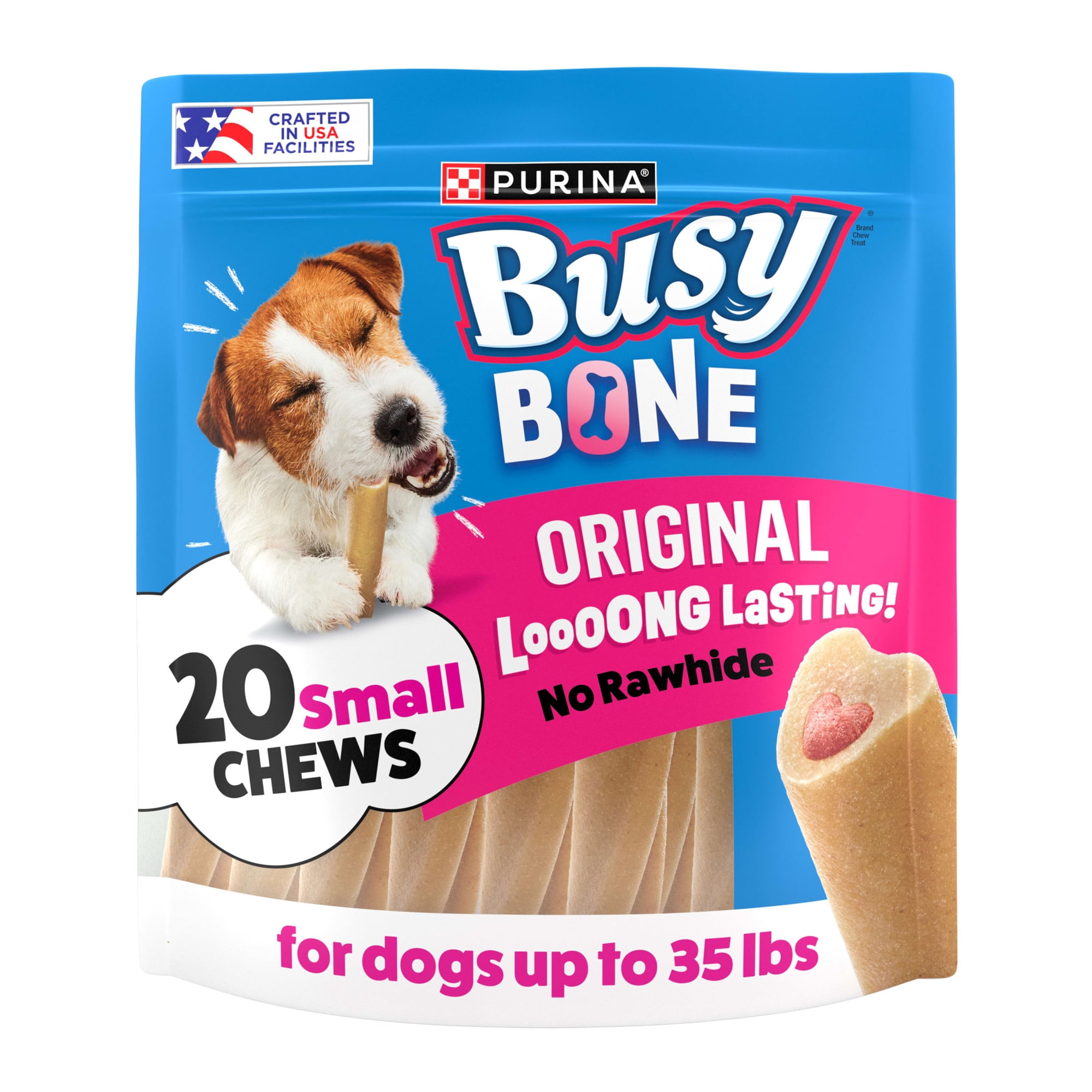 Purina Busy Bone Small Dog Chews With Real Pork Middle, 35 oz.