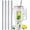 Silver, variant on Reusable Smoothie Straws, 0.4'' Wide Stainless Steel, 10.5'' & 8.5'' Long, 4 Pack with 1 Cleaner for Milkshake, Smoothie, Bubble Tea