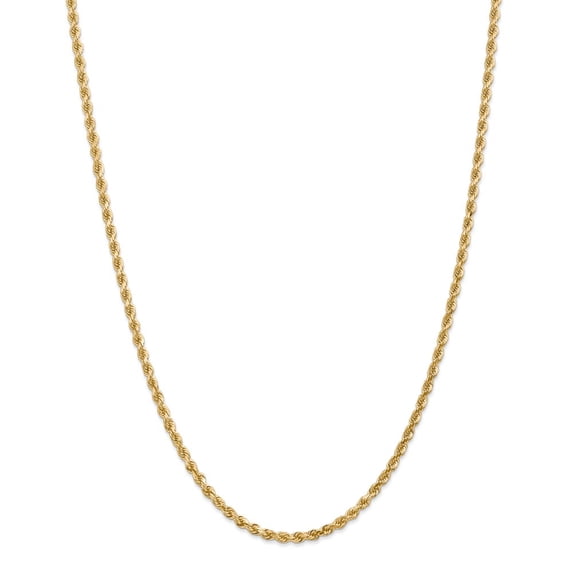 14k 3.20mm Diamond-Cut Rope with Lobster Clasp Chain