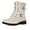 Beige, variant on Wild Diva Women's Faux Leather Strappy Buckle Military Combat Fashion Lace Up Ankle Boots  (Beige, 7.5)