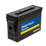 Sheffield 12641 .30 Caliber Tactical Ammo Can, Air Tight & Waterproof Box, Tamper Proof, Stackable Design, Black