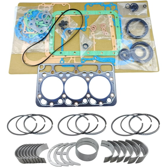 D950 Engine Full Gasket Set Rings Bearings For Kubota Excavator KH41 KH61 KH61H Tractor B7200D B7200E for Bobcat 543 533 543B 543C 553B Loader STD Bearing kit set piston ring set