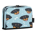 thumbnail image 2 of Standing Pencil Case with Base Large Capacity Stationery Pouch Pen Bag with Zipper for Women Men Cartoon Dog Faces and Bones, 2 of 7