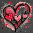 thumbnail image 2 of CafePress - Abstract Grunge Valentine Hearts Maternity T Shirt - Maternity Dark T-Shirt, 2 of 3