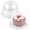 Clear, variant on Mini Dessert Containers With Dome Lids 100pcs Clear Plastic Individual Ore Cookie Holder Small Cake Box For Cupcake Cocoa Bomb Strawberry Cheesecake And Mooncake (clear Base)