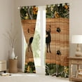 thumbnail image 3 of Feelyou Deer Moose Blackout Curtains Set of 2 (52x84 Each), Vintage Camo Window Curtains, 3 of 6