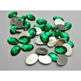 thumbnail image 2 of U8MO 100 Green Flatback Acrylic Rhinestone Oval Gems 13X18mm No Hole, 2 of 4