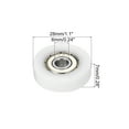 thumbnail image 2 of Nylon Pulley Wheel 6x28x7.5mm 608zz Bearing Sliding Conveyor Roller Wheel, White, 6 Pack, 2 of 5