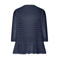 thumbnail image 5 of Nrmvnmi Lightweight Summer Cardigan for Women Spring Netted Knit Ruffle Half Sleeve Kimono Cover Ups ,Plus Size Lightweight Shawls For Women Navy, 5 of 9