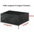 thumbnail image 3 of Funda para muebles de jardín de 200 x 100 x 75 cm, lona protectora para mesa de jardín, muebles de exterior, impermeable, resistente al viento, anti-UV, resistente al frío, funda para, 3 of 5