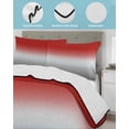 thumbnail image 4 of Quilts Twin-XL Size Bedding Set, Red Gray Ombre Lightweight Quilted Comforter, Modern Gradient Abstract Art Soft Reversible Bedspread Coverlet with Pillow Covers for All Season, 68" x 98", 4 of 7