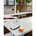 thumbnail image 3 of Marble Toaster Cover 4 Slice, Large Kitchen Appliance Covers, Modern Grey White Rock Monochrome Simple Toaster Oven Cover with Loop, Bread Machine Cover Polyester Dust Cover Protection, 3 of 4