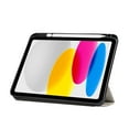 thumbnail image 6 of SaniMore Tri-fold Stand Case for iPad 10th Generation 10.9" 2022, PU Leather Marble Case Shockproof TPU Back [Auto Wake/Sleep + Pen Holder] Full Protective Fashion Tablet Case for iPad 2022, Gray, 6 of 7