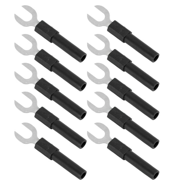 Conector de cable de pala tipo Y eléctrico, 10 piezas Cable de pala de horquilla Terminales de engarzado eléctricos tipo U Conector de cable de pala de horquilla eléctrica Instalación sin esfuerzo NikouMX herramienta