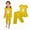 Yellow, variant on Piuwrlz Kids Short Sets Boys Girls Summer Outfit Set Printed Round Neck Tight Shirt T-Shirt and Shorts Set Blue Size 5 Years