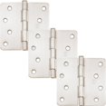 thumbnail image 1 of Bisagras para puerta Stone Harbor Hardware de 4 pulgadas, níquel satinado, paquete de 3, 1 of 4
