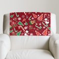 thumbnail image 3 of Xoenoiee Snowman Deer Tree Print Recliner Headrest Protector, Non Slip Waterproof Head Rest Cover, 17x27 in Leather Recliner Headrest Cover for Sofa, Living Room, Christmas Decor, 1 Pack, 3 of 7