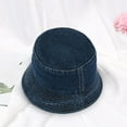 thumbnail image 2 of Hats Unisex Bucket Washed Jean Denim Bucket Cap Adjustable Sun For Women Travel Summer Outdoor Fisherman Cap Hat, 2 of 7