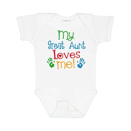 

Inktastic My Great Aunt Loves Me Gift Baby Boy or Baby Girl Bodysuit