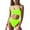 Mint Green, variant on Jacenvly Plus Size Bikini Swimsuits for Women Breathable Women Scoop Neck Cut Out Front Lace Up Back High Cut Monokini One-Piece Swimsuit Multicolor New Style Summer Beach Dresses Black