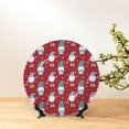 thumbnail image 6 of Honeii Gnome And Snowflakes Print Elegant Bone China Decorative Plate, Porcelain Plate,Art Crafts,Ceramic Ornaments for Home Office Wall Decor-7in, 6 of 6
