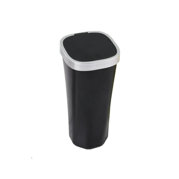 Xihbxyly Mini Bote de Basura para Coche, Tapa de Apertura Automática, Capacidad de 800 Ml, Diseño Compacto y Portátil, Multiusos, para Coche, Oficina, Hogar, Fácil de Limpiar, Incluye 1 Juego.