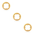 thumbnail image 4 of Soidarity Juego de cadenas de bicicleta, rueda de cadena de manivela de bicicleta redonda, accesorio de mejora de placa de diente ligero Amarillo 38T 3piezas, 4 of 6