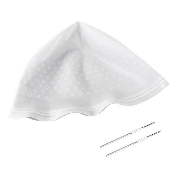 Fiudx Gorro Reutilizable para Teñir El Cabello y Hacer Mechas con Gancho para Escarcha